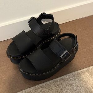 Doc Marten Black Platform Sandals